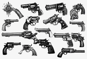 guns
 realistic tattoo idea