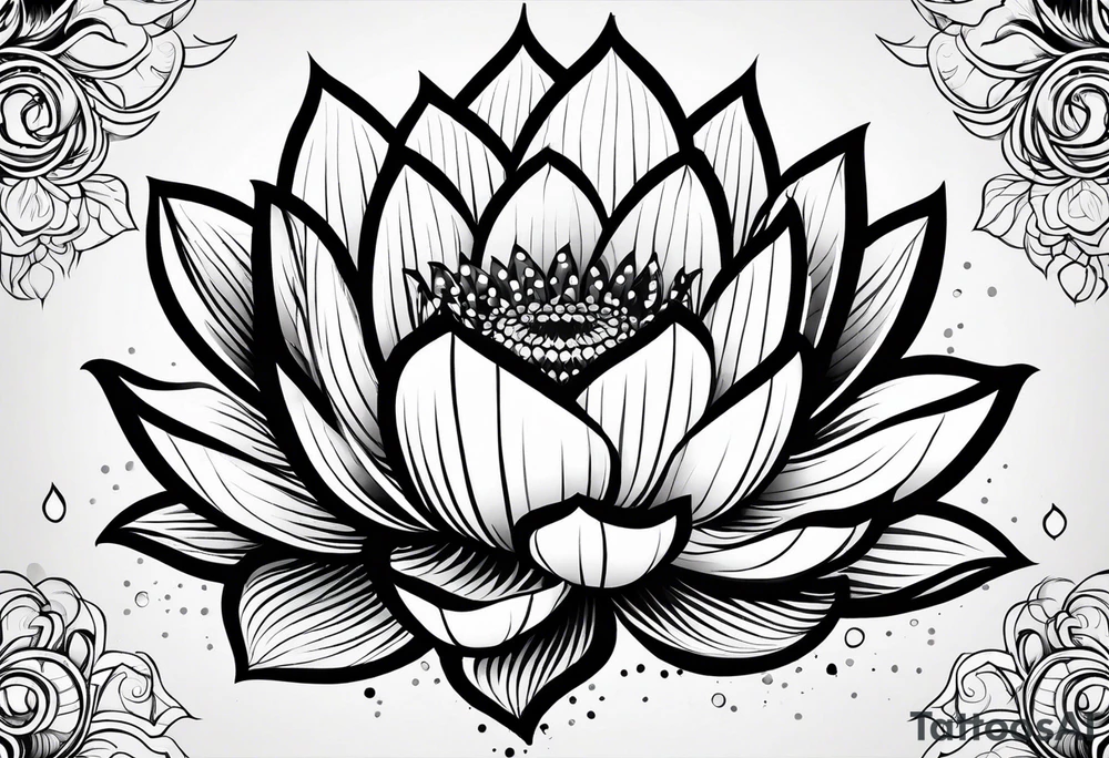 Lotus flower tattoo idea
