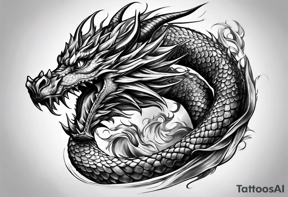 Dragon full body tattoo idea