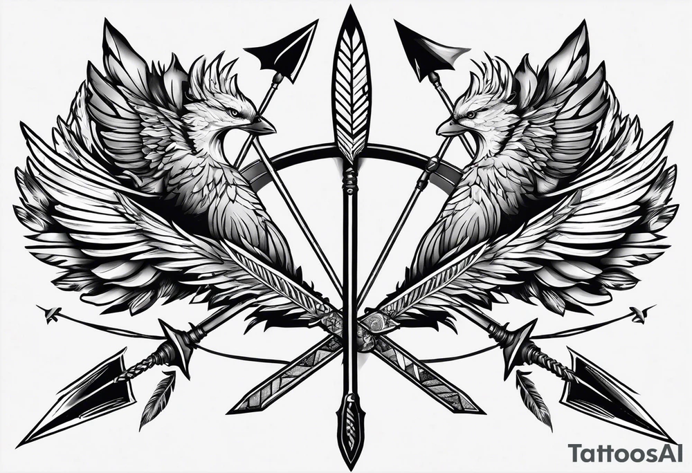 Arrows pointing in opposite direction. One says Arlo and the other says Benny tattoo idea