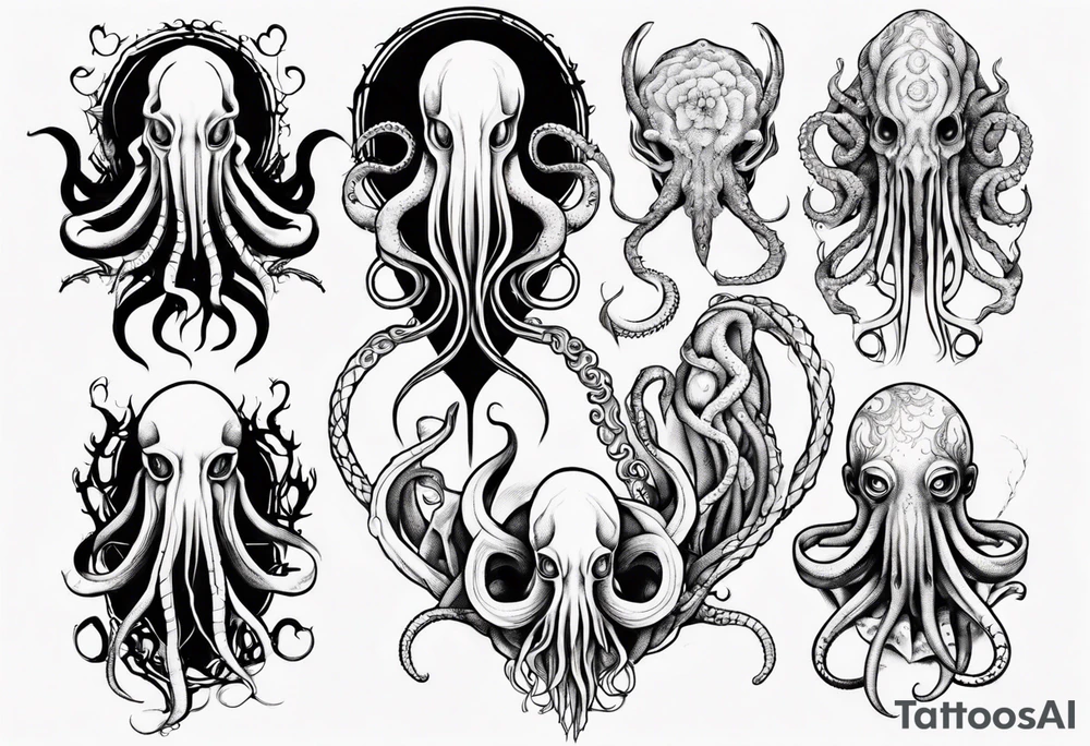 Cthulhu mythe long tattoo
with lot of tentacle tattoo idea