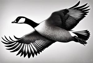 canadian goose preparing to fly tattoo idea