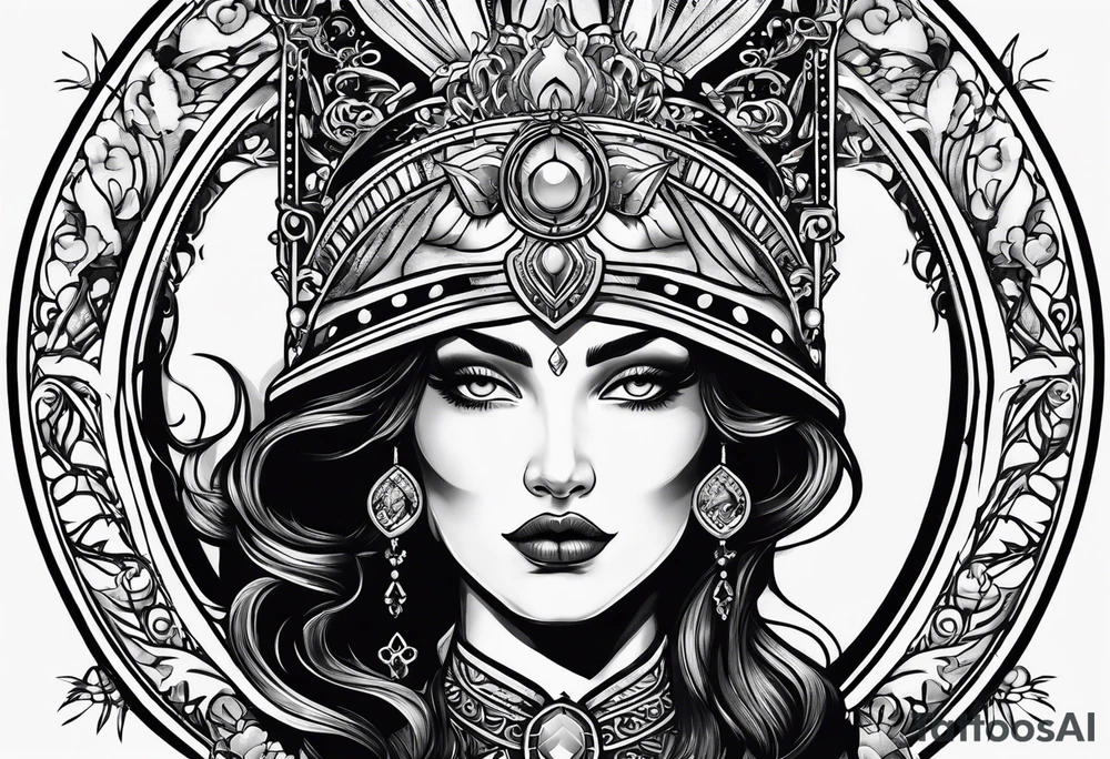 The fool tarot character as a woman tattoo idea