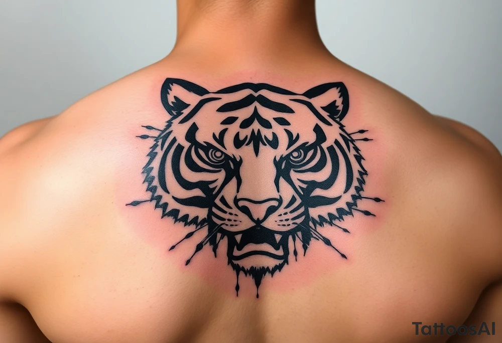 design tattoo with tiger stripe camouflage tattoo idea