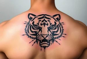 design tattoo with tiger stripe camouflage tattoo idea