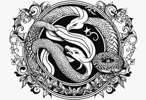 Snakes and doves simple arm tattoo tattoo idea
