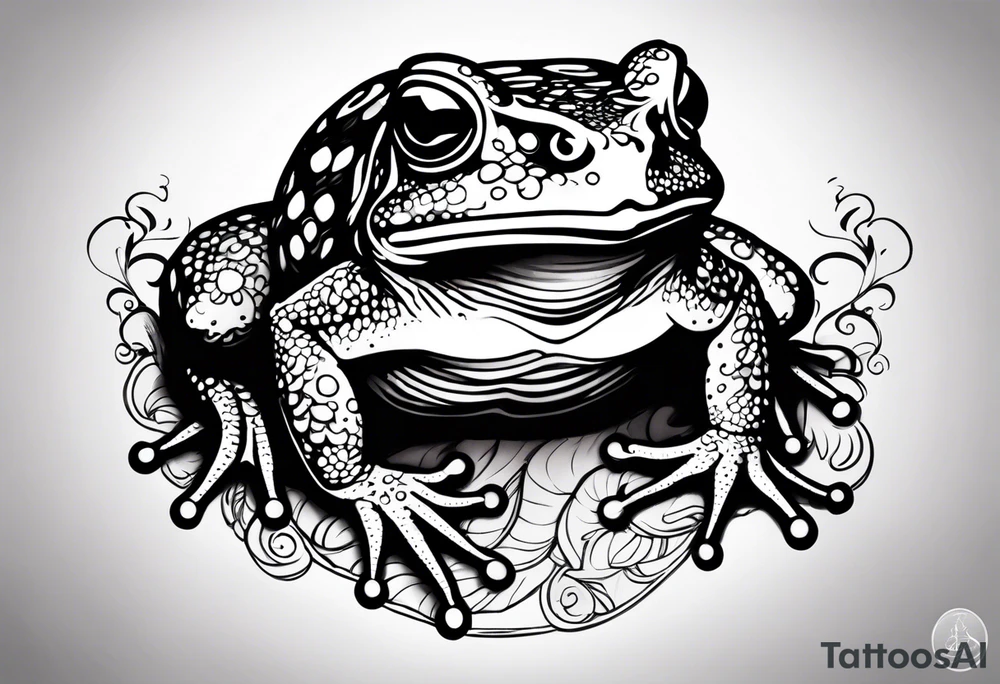 Toad yoga zen tattoo idea