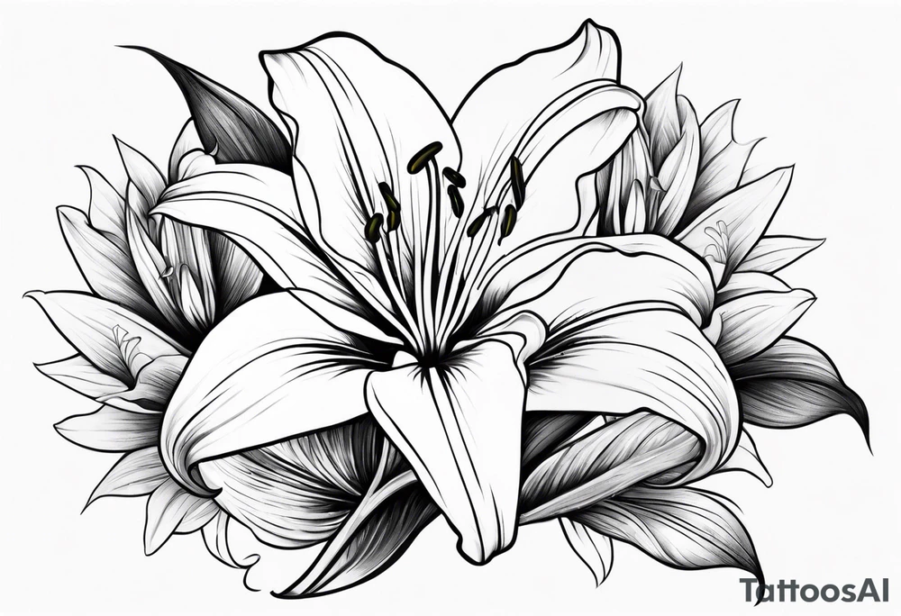Lily flower tattoo idea