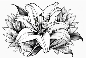 Lily flower tattoo idea