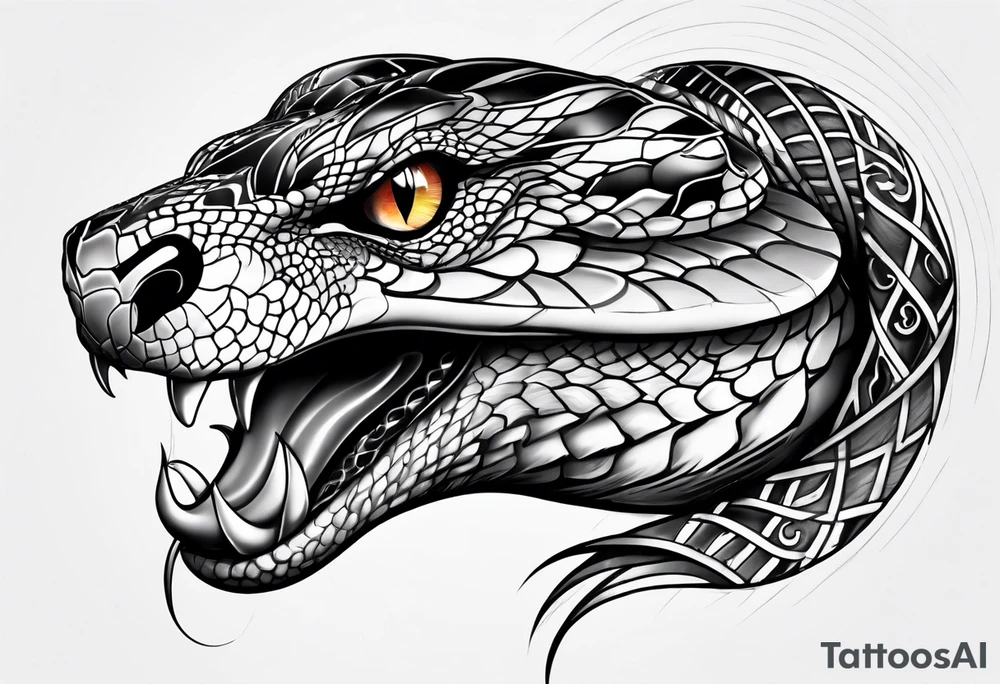 Snake head tattoo idea