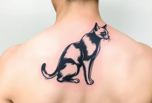 black cat tattoo idea