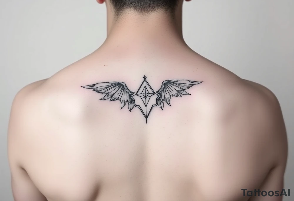 Simple minimalist feminine tattoo small line art tattoo idea