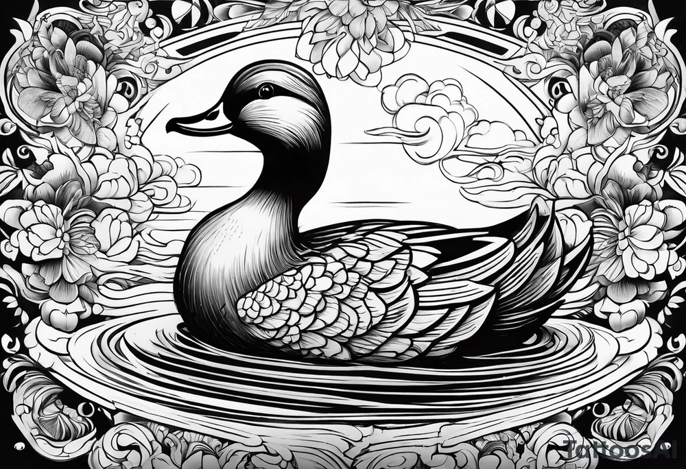 detetive com um pato tattoo idea