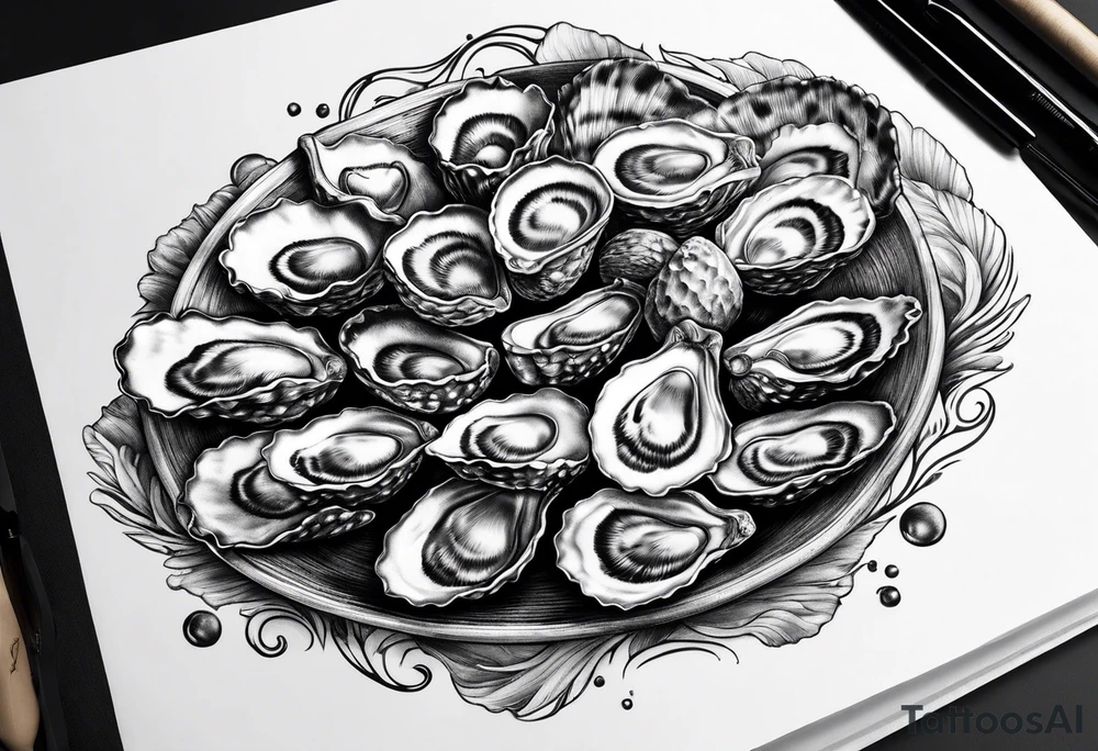 small oyster tattoo idea