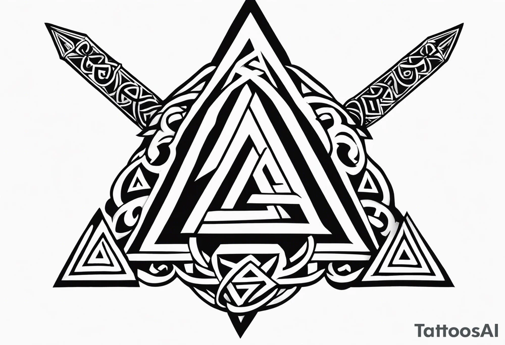 Valhalla 
valknut sword tattoo idea
