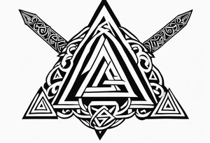 Valhalla 
valknut sword tattoo idea