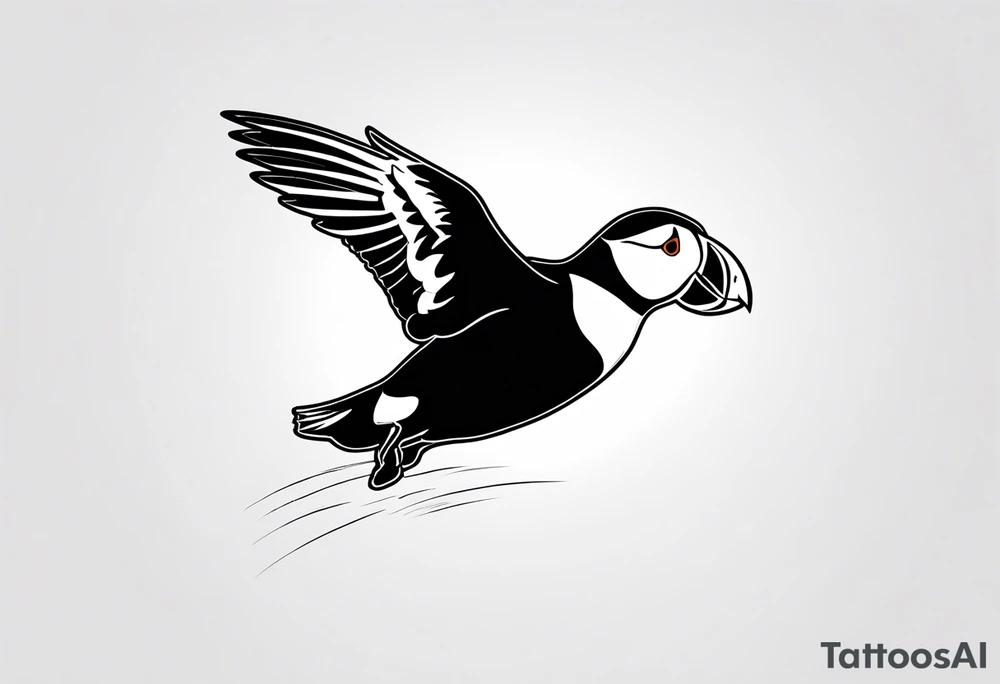 a flying puffin
 - forarm Tattoo tattoo idea