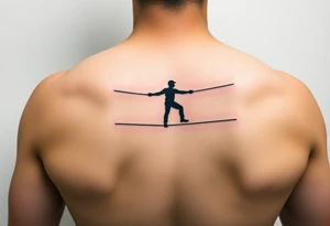 representing equilibrium or balance. Representing Slackline tattoo idea