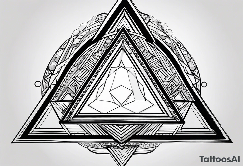 a simple triangle tattoo idea