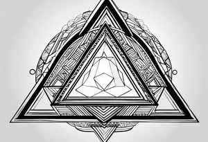 a simple triangle tattoo idea