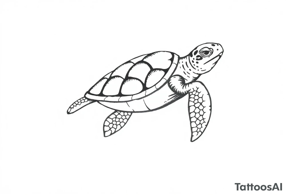 Sea turtle  tribal tattoo idea