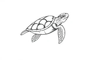 Sea turtle  tribal tattoo idea