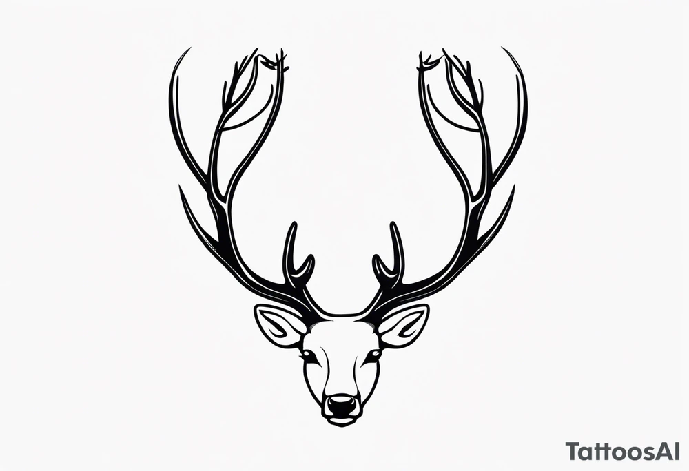 Reindeer antlers tattoo idea