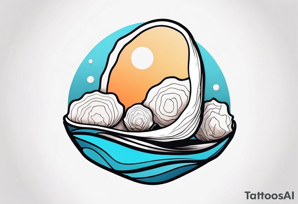 Oyster with a small world in place of the pearl tattoo idea