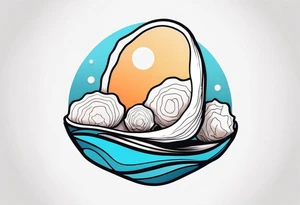Oyster with a small world in place of the pearl tattoo idea