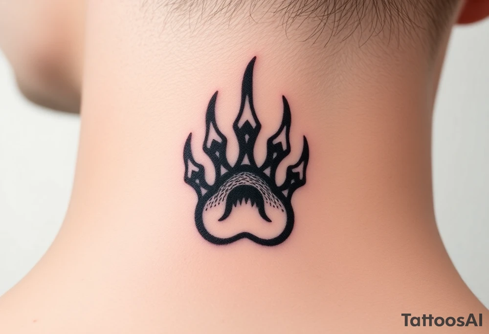 Bear paw tattoo idea