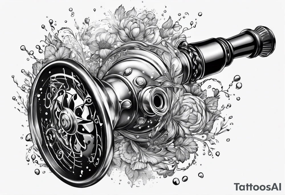 Sprinkler with water tattoo idea