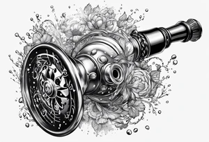 Sprinkler with water tattoo idea
