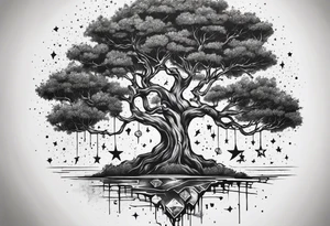 Poison tree with stars tattoo idea