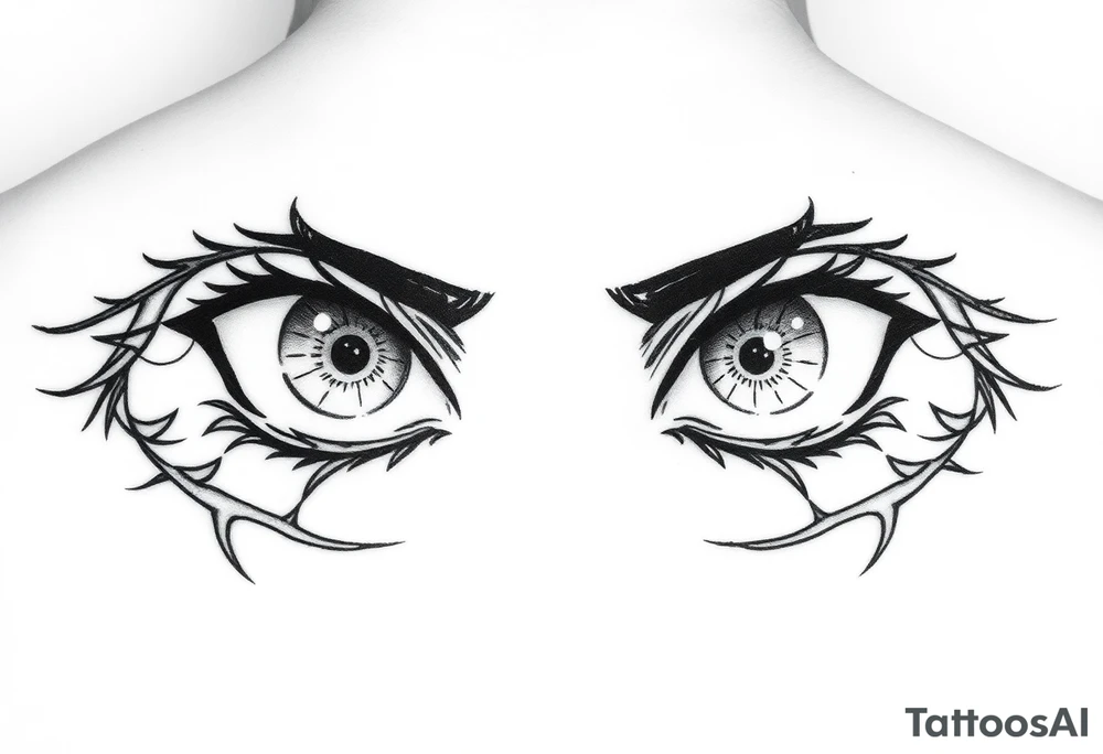 Itachi uchiha's eyes tattoo idea