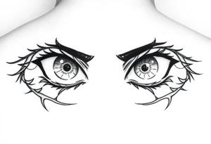 Itachi uchiha's eyes tattoo idea
