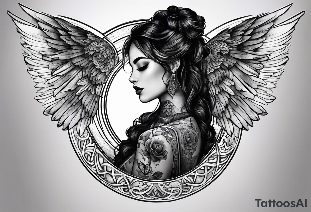 The band sleep token, with the lyrics the night belongs to you, I must be someone new. With wings tattoo idea