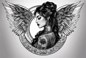 The band sleep token, with the lyrics the night belongs to you, I must be someone new. With wings tattoo idea