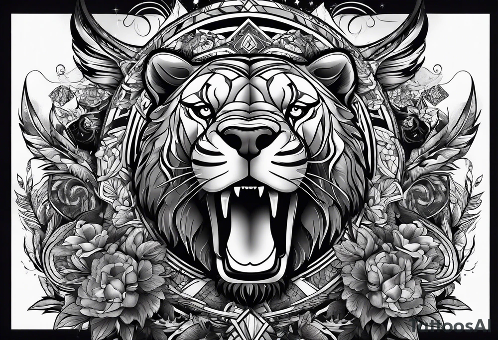 Alpha group of animals tattoo idea
