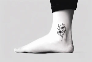 feminine unique minimalist tattoo on ankle symbolizing love tattoo idea