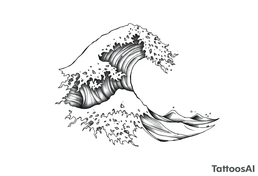 Roaming waves tattoo idea