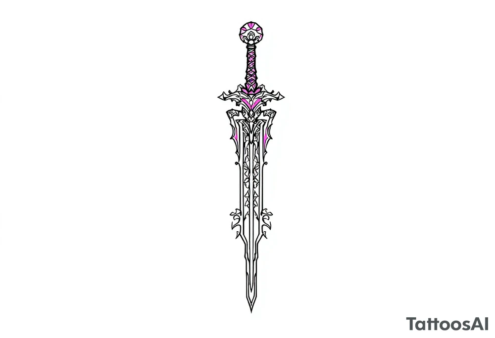 Beautiful sword tattoo idea