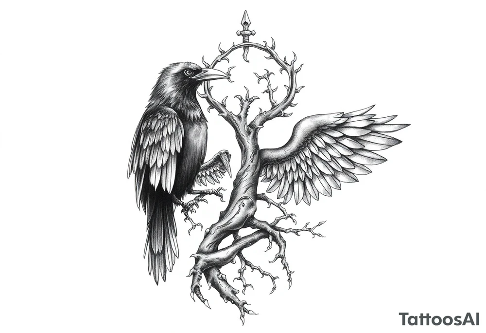 time, yggdrasil, ravens tattoo idea