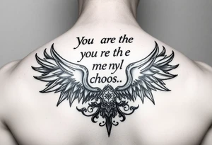 You are the Masterpiece to my Chaos tattoo idea