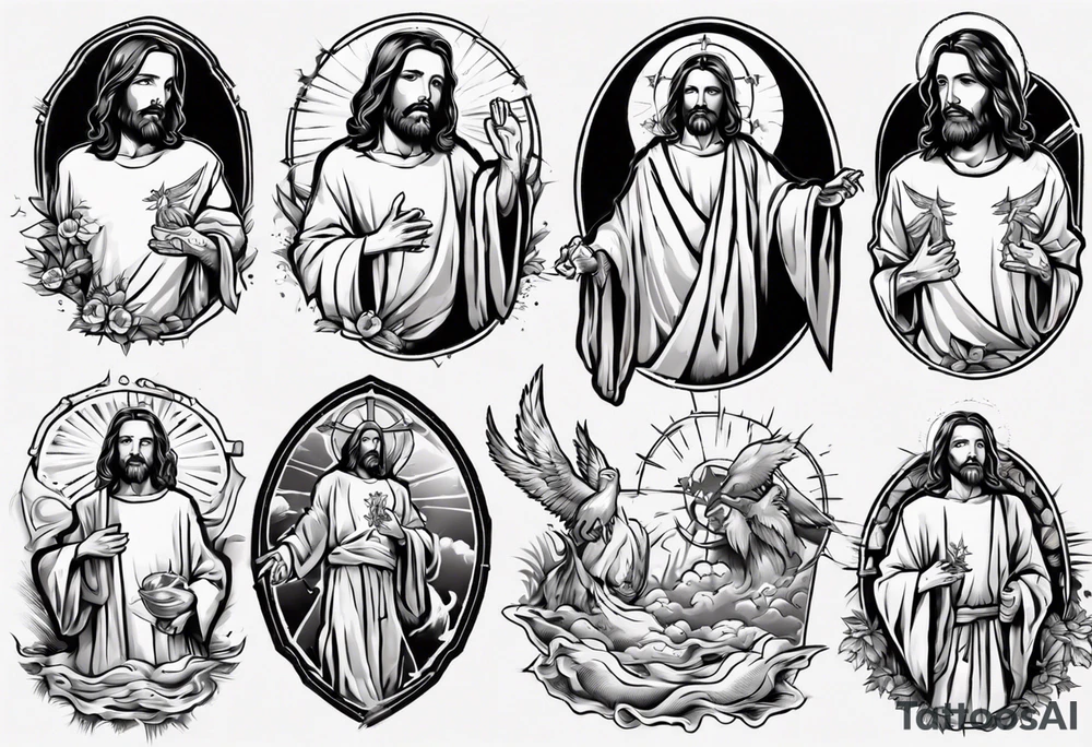 Jesus in a nice tshirt tattoo idea