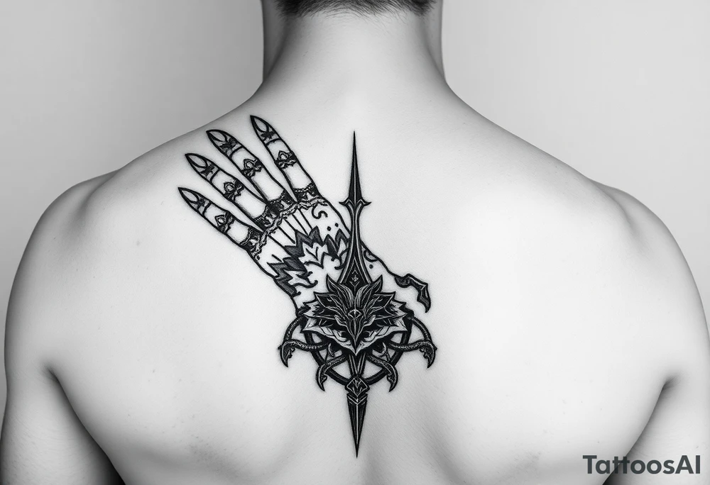 japans hand + Full arm  tattoo concept tattoo idea