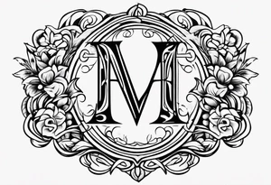 J and R simple initial tattoo of kids initials tattoo idea