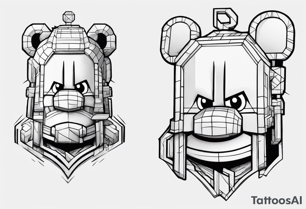 I want a line tatto of sour Bill from wreck it Ralph tattoo idea