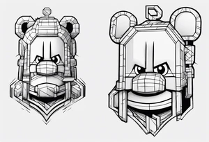 I want a line tatto of sour Bill from wreck it Ralph tattoo idea
