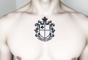 Irish family crest for Smith. Full chest tattoo tattoo idea