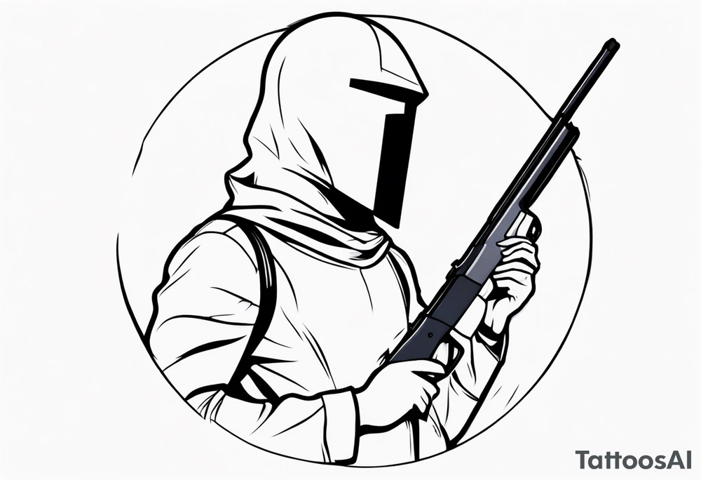 Anonymous with shotgun tattoo idea